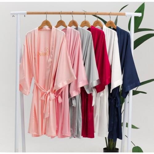 New Sexy Lingerie Transparan Summer Womens Ladies Bride Robes Kimono Robe Satin Rayon Silk Night Wear Gown Sleepwear#4168