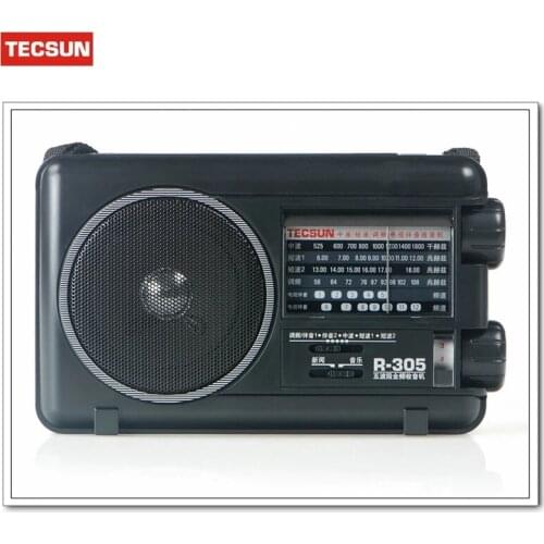 Original Tecsun R-305 R305 Full Band Radio Digital FM SW Stereo Radio Receiver Louderspeaker Music Player Portable Radio