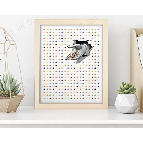 Confetti Print • Retro Confetti Collage Wall Art • Geometric Collage • Circles Dots Pattern • Rainbow Hand Mixed Media