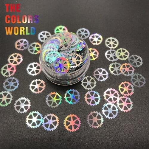 Gear 12MM Nails Glitter Nail Art Decoration Makeup Face Painting Tattoo Tumblers Crafts DIY Festival Accessories Party Supplies