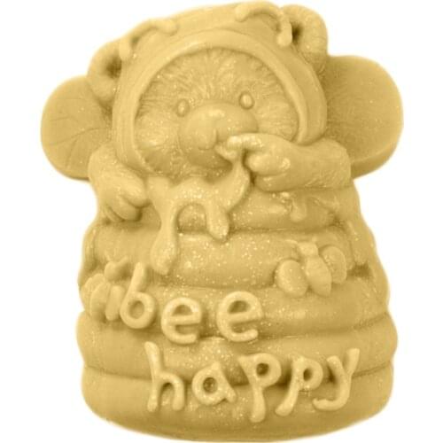 Cake Silicone Mold Cute 3D Bear Bee Letter Shape Chocolate Cake Baking Tools Candy Making Mould Candle Soap Molds