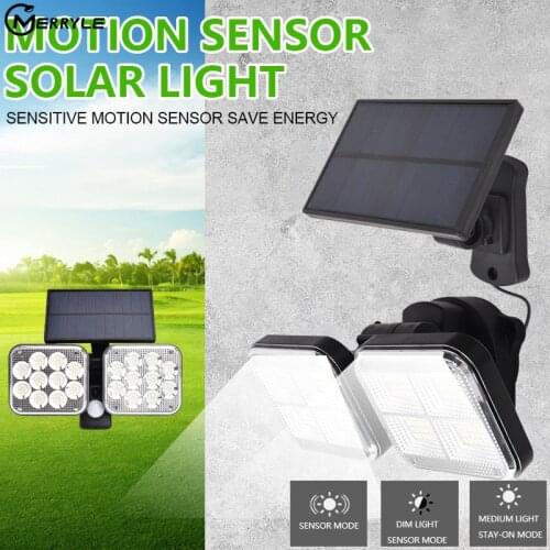 LED Solar Wall Light Double Head 100 120 SMD Split Solar Garden Lights Human Body Induction Outdoor Waterproof Light 3 Modes