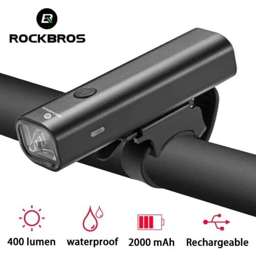 ROCKBROS Cycling Light USB Rechargeable Flashlight For Bicycle Headlight Front LED Waterproof Road Bike Lamp Safety MTB Lantern