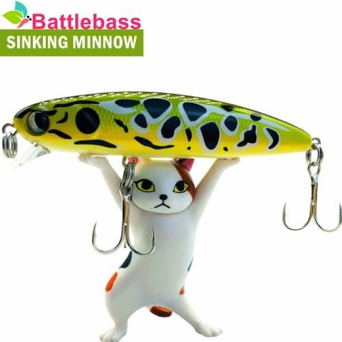 BATTLEBASS Sinking Minnow Wobbler Deep Fishing Lure Crankbaits Crankbait Jerkbait Bait Perch Pesca Mini Wobblers Fishing Lures