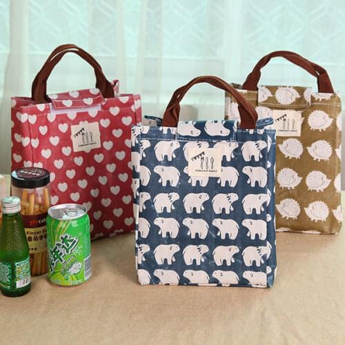 Waterproof Canvas Insulated Lunch Box Thermal Bag