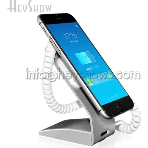 Chargable Metal Mobile Smart Phone Security Stand Cellphone Shop Burglar Alarm System Anti-theft Display Holder For Retail Shop