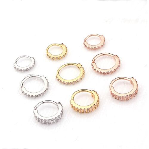 1 Piece C Vintage Crystal Rhinestone CC Simple Small Earring bulk Mini Earrings For Women Luxury Bling Hoop Ear Rings For Ladie