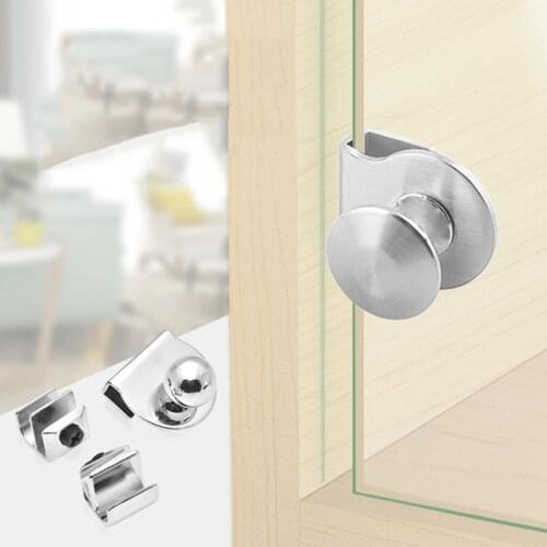 2xGlass Hinges Shower Door Clips Swing Cabinet Clamp For Glass Door Cupboard Kit