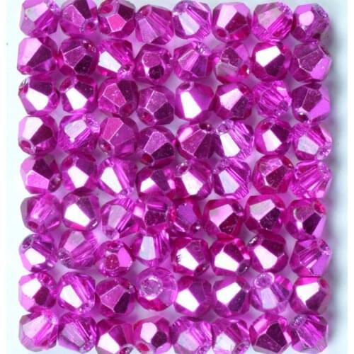 4mm Half Cherry Austrian Bicone Glass Beads Diy Accessories for Jewelry Making Perles Loose Faceted Spacer Crystal Beads