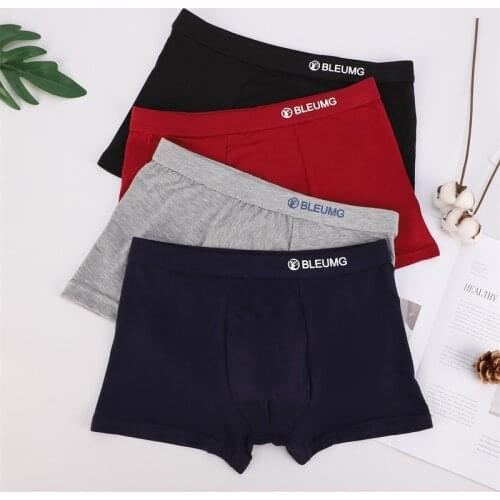 4Pcs Men Boxers Man Short Breathable Flexible Comfortable Shorts Boxers Lovely Solid Panties underwear men sexy men boxers