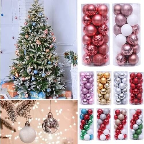 4cm/24pcs Christmas Balls Ornaments Hanging Pendants for Xmas Tree Christmas ball