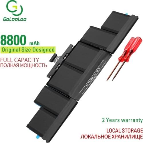Golooloo 8800mAh New A1494 Laptop Battery for Apple Macbook Pro 15" A1398 Retina Late 2013&Mid 2014 ME293 ME294 MGXA2 Srewdriver
