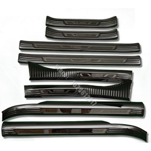 Car-covers 304 Stainless Steel Scuff Plate/Door Sill Door Sill pedal bienvenidos for Volkswagen T-ROC TROC 2018-2020 Car styling