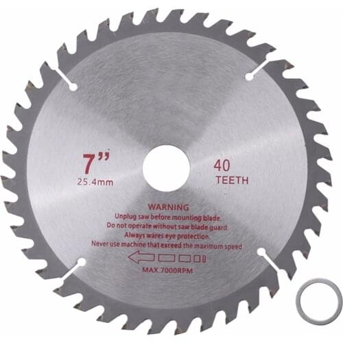 4/7inches 40T Teeth Cemented Carbide Circular Saw Blade Wood Cutting Tool Bore Diameter 20mm/25.4mm Wood Cutting Power Tools