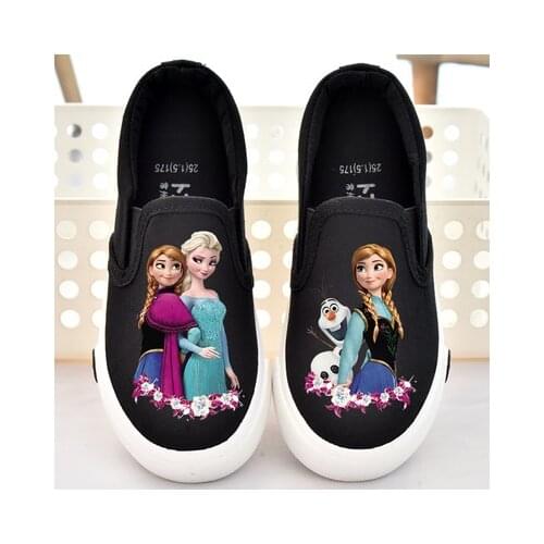 Disney childrens cartoon frozen princess girl non-slip soft sole casual shoes sports shoes student running canvas shoes