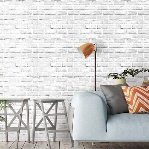 Home Decor 3D PVC Wall Stickers Paper Brick Stone wallpaper Rustic Effect Self-adhesive Home Decor Sticker Room