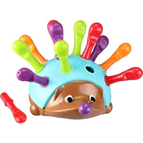 Baby Toys 13 24 Months Hedgehog Sorter Color Stacking Toy for kids Early Education Learning Interactive Hedgehog Toys Gifts
