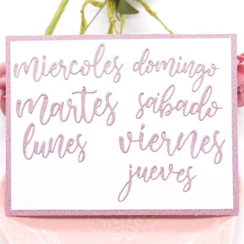 Spanish Week Semana Metal Cutting Dies Stencils for Scrapbooking Decorative Embossing Paper Card Making Craft
