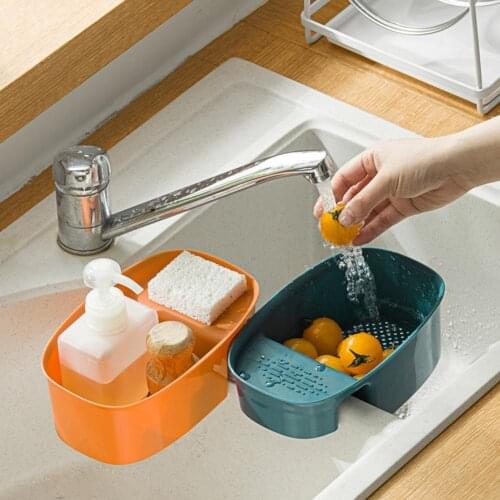 Kitchen Strainer Drain Rack Dishwashing Hanging Sink Basket For Home Hanging Drain Storage Kitchen Tool