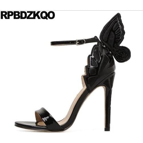 Summer Wing Ladies Famous Brand Ankle Strap Sandals Stiletto Luxury Shoes Women Designer Pumps High Heels Fetish Cheap Open Toe
