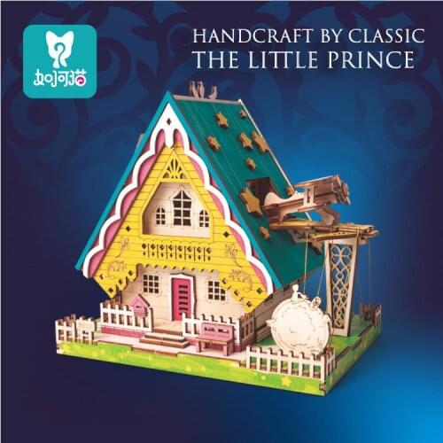 Curiosity 115pcs DIY 3D The Little Prince Wooden World Famous Building Puzzle Game Assembly Toy Gift for Children Teens Adult