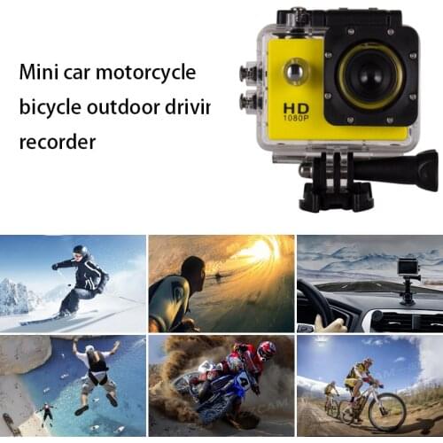 Mini sports driving recorder 1080P outdoor riding camera HD screen 2.0 inch car motorcycle driving recorder