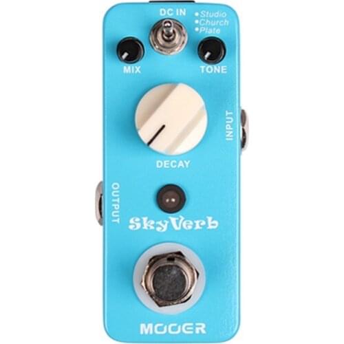 Mooer Sky Verb Micro Mini Digital Reverb Effect Pedal for Electric Guitar True Bypass 3 Reverb Modes Effects Studio Church Plate