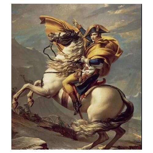 Napoleon Crossing the Alps Classic Oil Paint Painting Figurative Painting on Canvas Home Decor Art , 1801 by Jacques Louis David