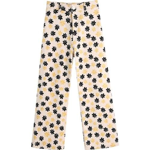 JC·KILIG 2021 New Fashion Print High-Waisted Trousers B1411