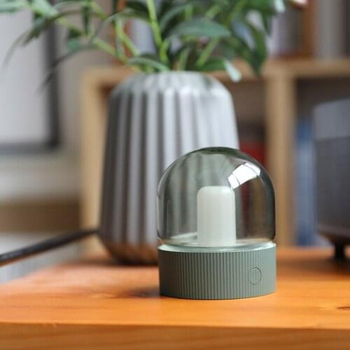 USB Rechargeable Retro Glass Breathing Night Light Nostalgic Desktop Bulb 2 Light Color Dimmable Timing Sleeping Atmosphere Lamp