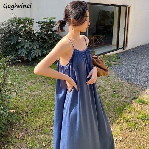 Sleeveless Dress Women Backless Sexy Summer Dresses Womens Elegant Designer Chic Ins Daily Breathable Clothing Stylish Loose New