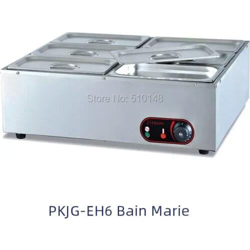 PKJG-EH6 electric bain marine stainless steel food warmer counter top electric buffet soup food warmer