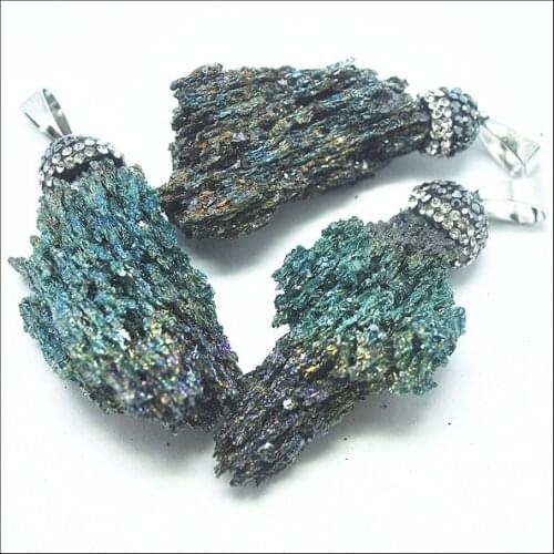 1PC natural mines pendants colorful ore stone pendants irregular shape from natural mountain mines selling by piece