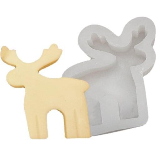 Christmas Elk Decorations Epoxy Resin Mold Ornaments Casting Silicone Mould DIY Crafts Plaster Candle Soap Making Tool m200