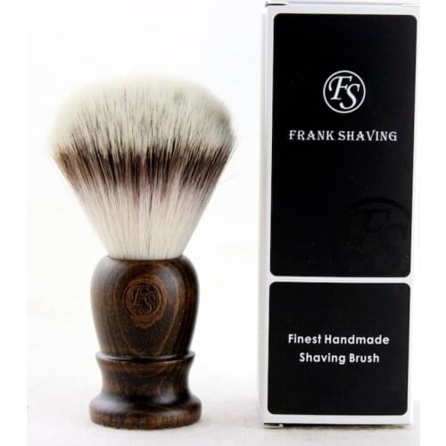 "FS"-20mm G4 Synthetic Hair Shaving Brush Faux Ebony wood Handle+FREE STAND+FREE SHIPPING