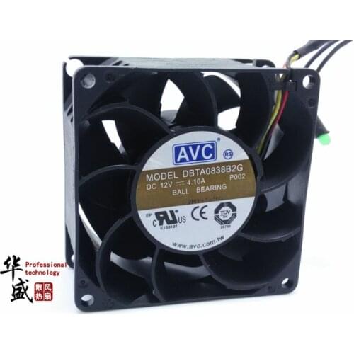 For AVC Dbta0838b2g 12v 4.1a 8cm 8038 4-Wire PWM Modified Supercharged Ultra-Violent Fan