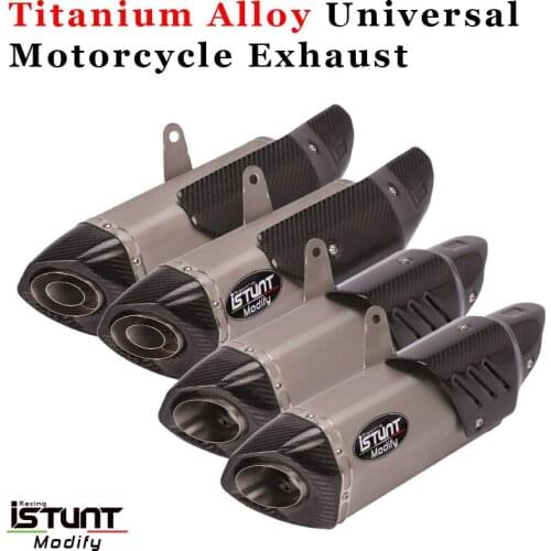 Universal Motorcycle Titanium Alloy Exhaust Pipe Escape DB Killer Modified Carbon Fiber Muffler For Ninjia300 Z750 R25 R1 R3 R6