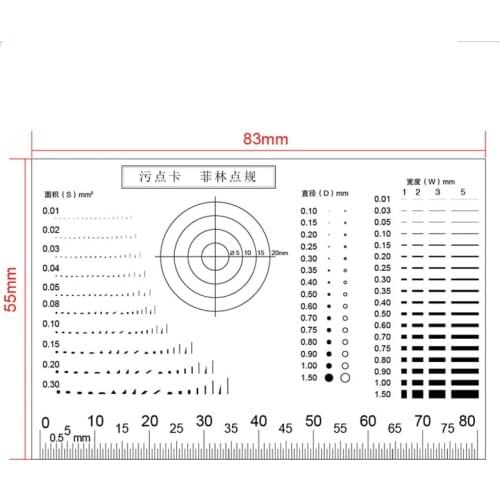 High Precision Film Point Gauge Soft Ruler Microscope Micrometer Calibration Slide Line Width Particle Diameter Measurement