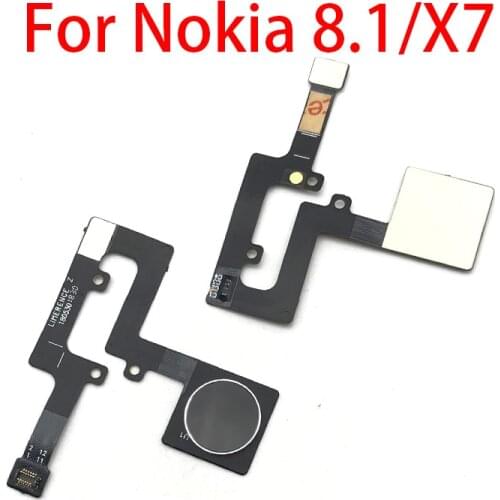 Home Button FingerPrint Touch ID Sensor Flex Cable Ribbon Replacement Parts For Nokia 8.1 X7