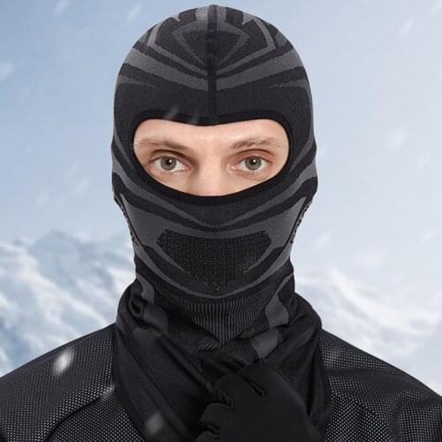 Winter warm headgear scarf multifunctional hat windproof waterproof ski riding plus velvet padded knitt headgear fleece head cap