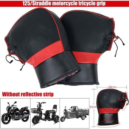 Motorcycle Handlebar Winter Thick Warm Thermal Cover Gloves Rainproof Riding Gloves for Motorcycles, Scooters and Snowmobiles