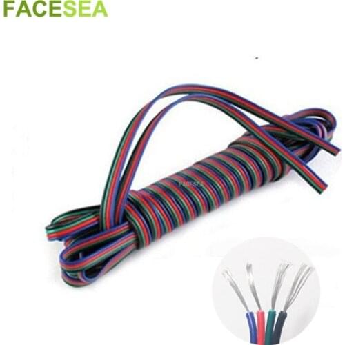 10m/20m/50m 4pin wire connector tinned copper extension wire cable 22AWG for RGB LED strip