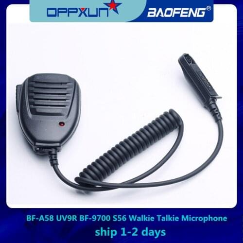 2020 100% Original BaoFeng UV-9R Plus Handy Microphone Waterproof Speaker Mic For Baofeng BF-A58 UV9R BF-9700 S56 Walkie Talkie