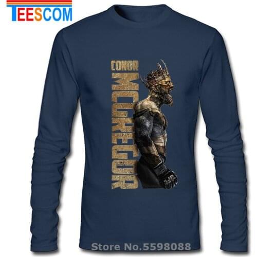 2020 New Design Long T Shirt The King Of Conor Mcgregor Featherweight Championship Mens Full Sleeve T-Shirts Crazy Conor tshirt