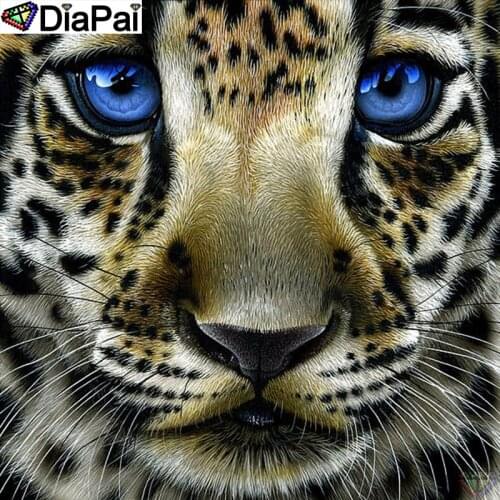 DiaPai 5D DIY Diamond Painting 100% Full Square/Round Drill "Animal leopard" Diamond Embroidery Cross Stitch 3D Decor A22091