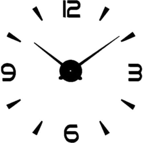 Clock Car Sticker Decal Windshield Rood Decor Removable Black/silver AL445