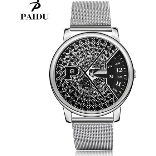 PAIDU Full Steel Watch Fashion Special Design Luxury Elegant Men Women Unisex Quartz Wristwatch Male Clock high quality relojes