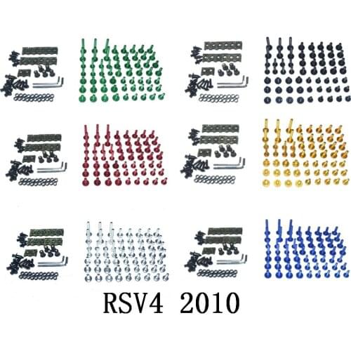 CNC Complete Fairing Bolts Bodywork Screws Nuts Kit For Fit Aprilia RSV4 2010