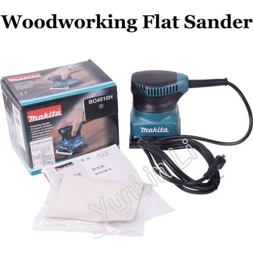 Woodworking Flat Sander Polishing Machine 1/4 Square Sandpaper Sander 220V Wood Paint Flat Polishing Machine BO4510H