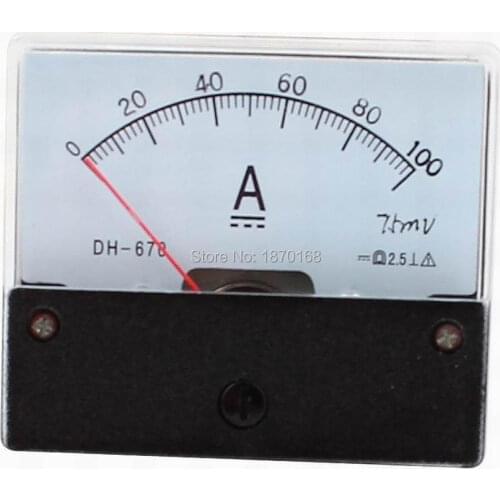 DH-670 DH670 DC 10A 15A 20A 30A 50A 75A 100A 150A 200A 300A 400A 500A 600A Analog Current Panel Meter Ampere Ammeter DH-670 DH67